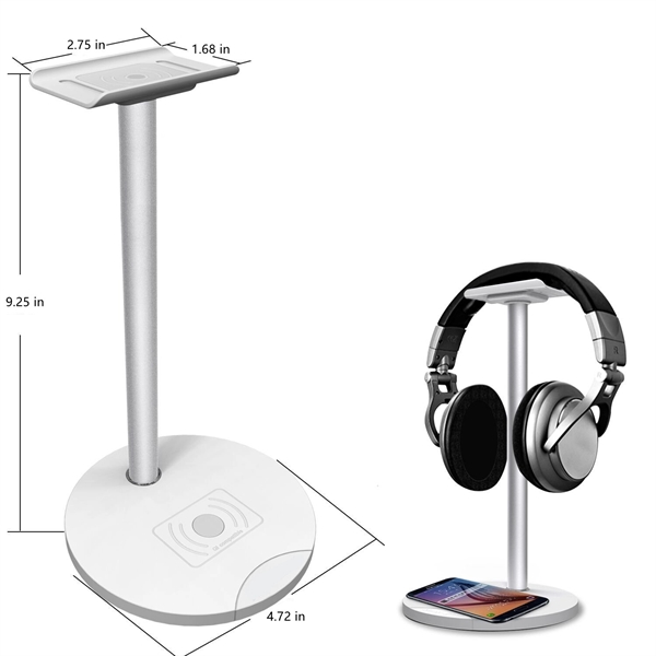Headphone Stand with Wireless Charger - Headphone Stand with Wireless Charger - Image 3 of 4