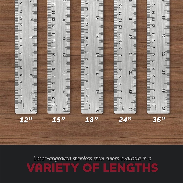Classic Stainless Steel Metal Ruler - Classic Stainless Steel Metal Ruler - Image 1 of 4