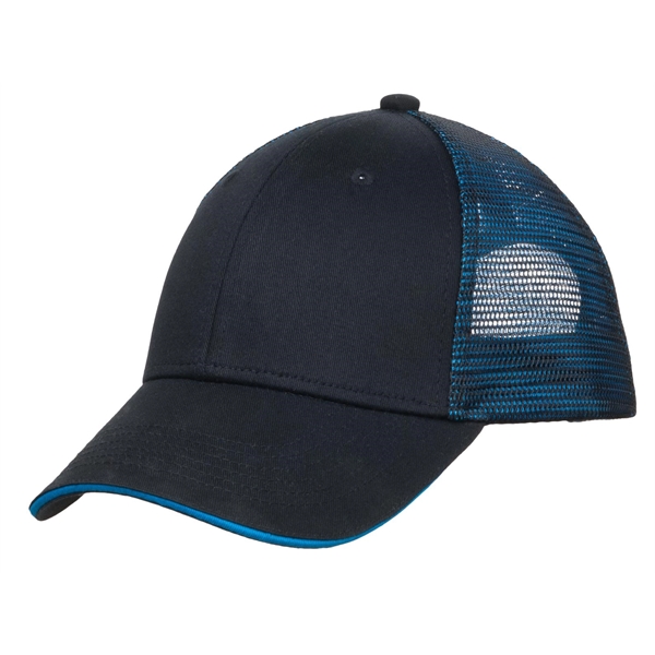 Port Authority Double Mesh Snapback Sandwich Bill Cap. - Port Authority Double Mesh Snapback Sandwich Bill Cap. - Image 1 of 9
