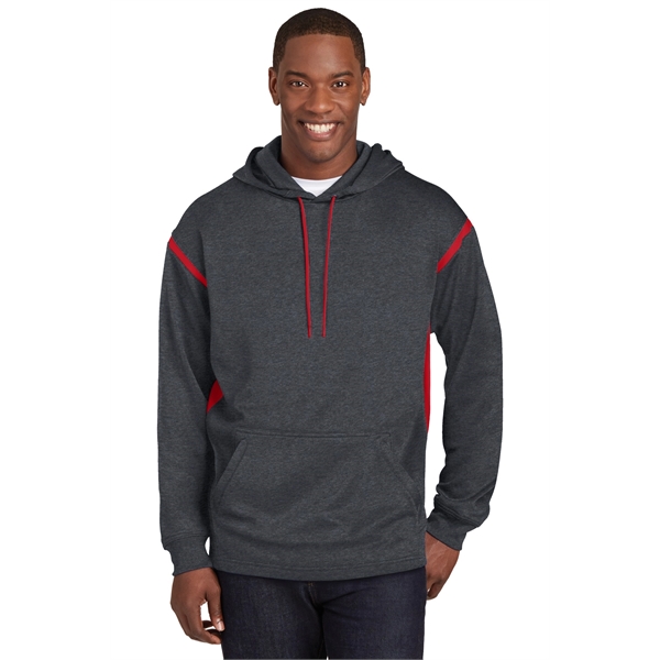 Sport-Tek Tech Fleece Colorblock Hooded Sweatshirt. - Sport-Tek Tech Fleece Colorblock Hooded Sweatshirt. - Image 9 of 34