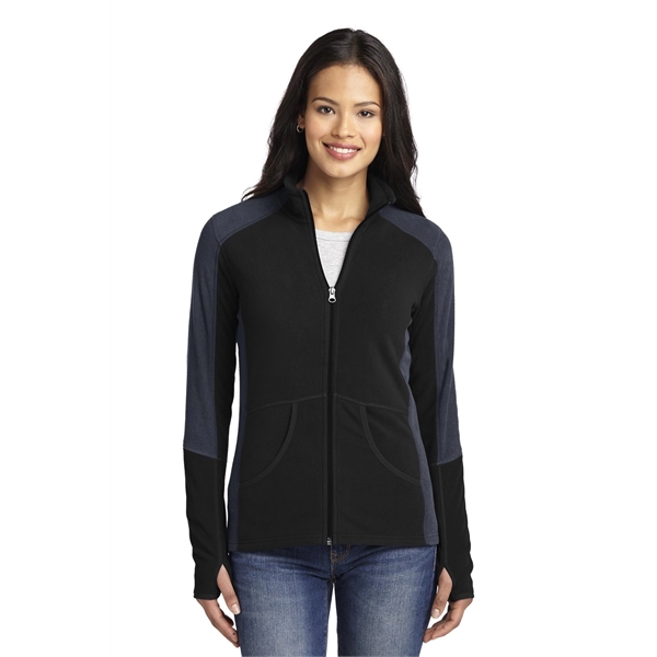 Port Authority Women's Colorblock Microfleece Jacket. - Port Authority Women's Colorblock Microfleece Jacket. - Image 4 of 27