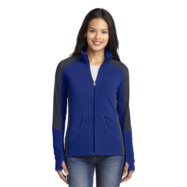 Port Authority Women's Colorblock Microfleece Jacket. - Port Authority Women's Colorblock Microfleece Jacket. - Image 21 of 27