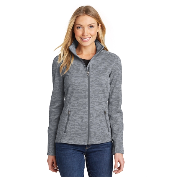 Port Authority Women's Digi Stripe Fleece Jacket. - Port Authority Women's Digi Stripe Fleece Jacket. - Image 6 of 25