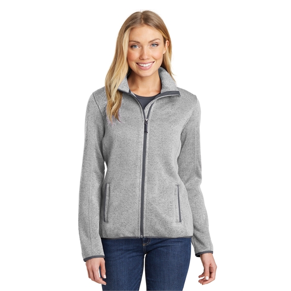 Port Authority Women's Sweater Fleece Jacket. - Port Authority Women's Sweater Fleece Jacket. - Image 4 of 30