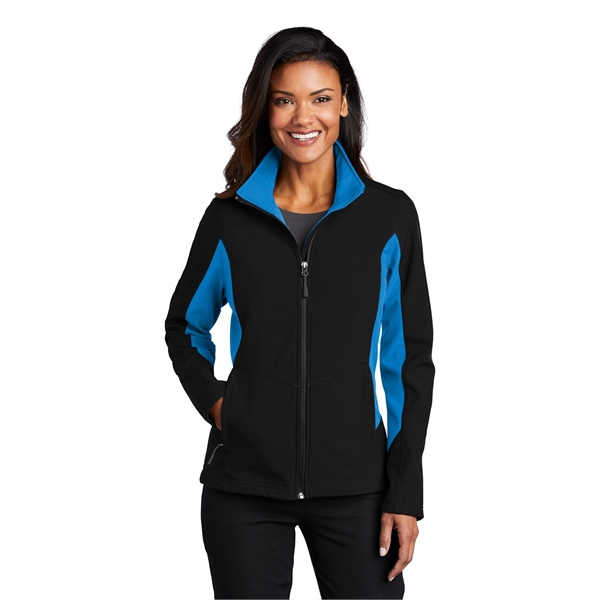 Port Authority Women's Core Colorblock Soft Shell Jacket. - Port Authority Women's Core Colorblock Soft Shell Jacket. - Image 14 of 28