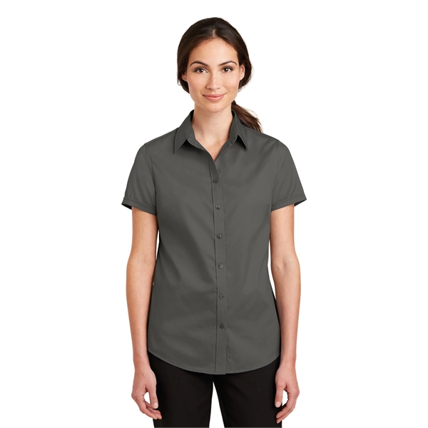 Port Authority Women's Short Sleeve SuperPro Twill Shirt. - Port Authority Women's Short Sleeve SuperPro Twill Shirt. - Image 13 of 45