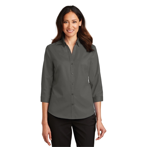 Port Authority Women's 3/4-Sleeve SuperPro Twill Shirt. - Port Authority Women's 3/4-Sleeve SuperPro Twill Shirt. - Image 14 of 45