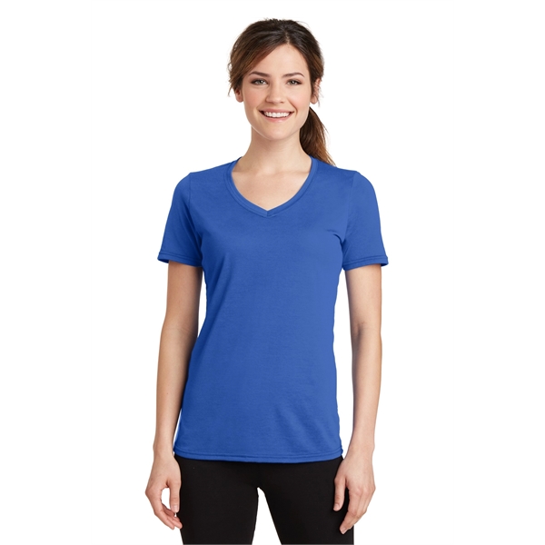 Port & Company Women's Performance Blend V-Neck Tee. - Port & Company Women's Performance Blend V-Neck Tee. - Image 13 of 66