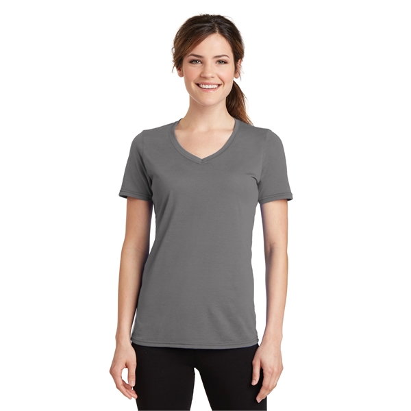 Port & Company Women's Performance Blend V-Neck Tee. - Port & Company Women's Performance Blend V-Neck Tee. - Image 19 of 66