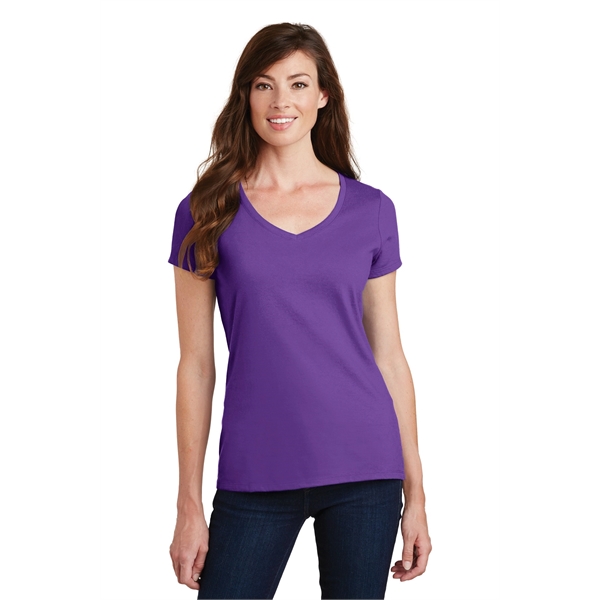 Port & Company Women's Fan Favorite V-Neck Tee. - Port & Company Women's Fan Favorite V-Neck Tee. - Image 26 of 105