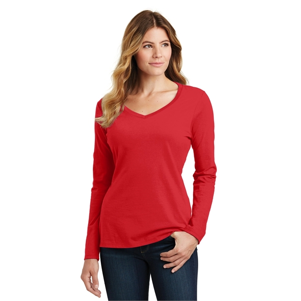 Port & Company Women's Long Sleeve Fan Favorite V-Neck Tee. - Port & Company Women's Long Sleeve Fan Favorite V-Neck Tee. - Image 7 of 63