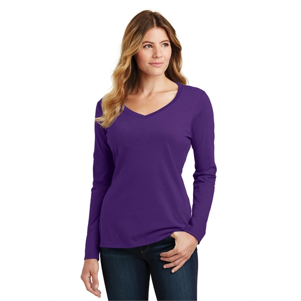 Port & Company Women's Long Sleeve Fan Favorite V-Neck Tee. - Port & Company Women's Long Sleeve Fan Favorite V-Neck Tee. - Image 39 of 63