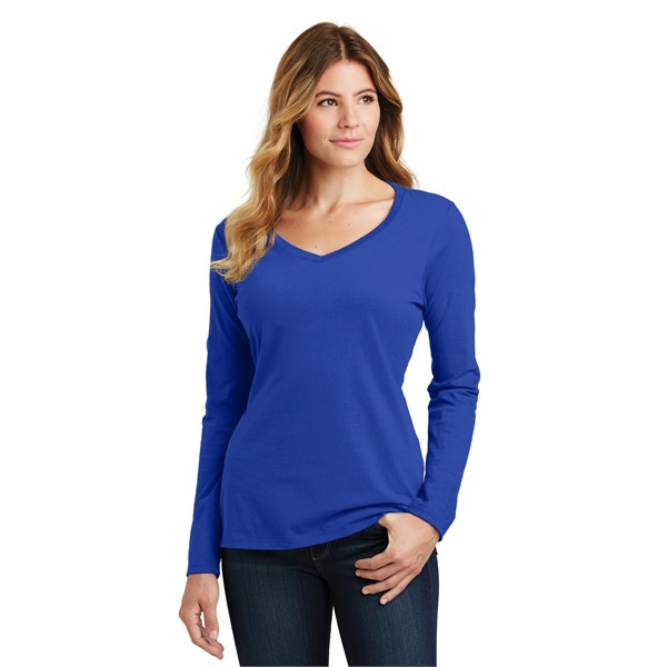 Port & Company Women's Long Sleeve Fan Favorite V-Neck Tee. - Port & Company Women's Long Sleeve Fan Favorite V-Neck Tee. - Image 50 of 63