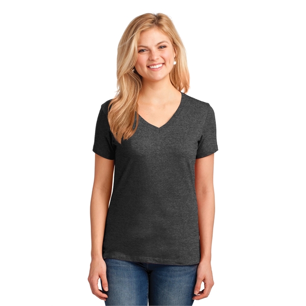 Port & Company Women's Core Cotton V-Neck Tee. - Port & Company Women's Core Cotton V-Neck Tee. - Image 13 of 135