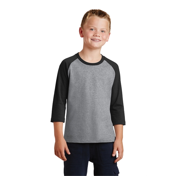 Port & Company Youth Core Blend 3/4-Sleeve Raglan Tee. - Port & Company Youth Core Blend 3/4-Sleeve Raglan Tee. - Image 1 of 43