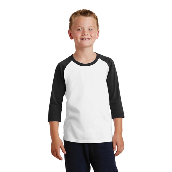 Port & Company Youth Core Blend 3/4-Sleeve Raglan Tee. - Port & Company Youth Core Blend 3/4-Sleeve Raglan Tee. - Image 11 of 43