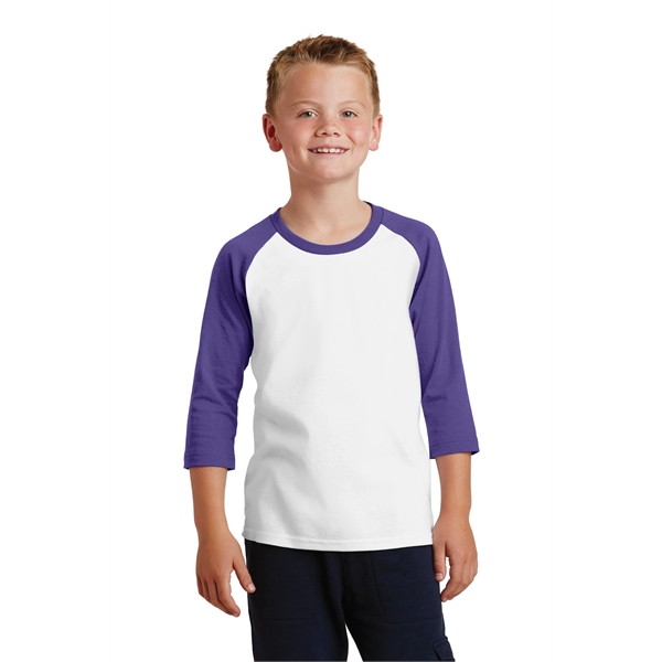 Port & Company Youth Core Blend 3/4-Sleeve Raglan Tee. - Port & Company Youth Core Blend 3/4-Sleeve Raglan Tee. - Image 17 of 43