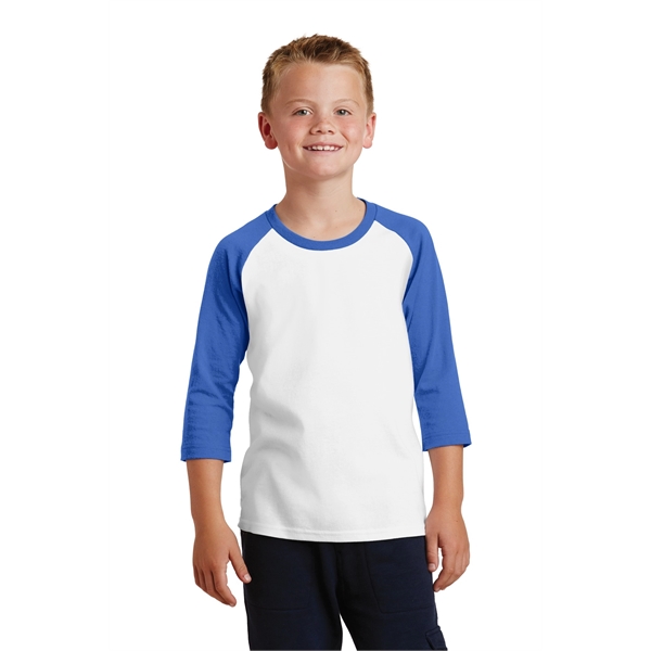 Port & Company Youth Core Blend 3/4-Sleeve Raglan Tee. - Port & Company Youth Core Blend 3/4-Sleeve Raglan Tee. - Image 23 of 43