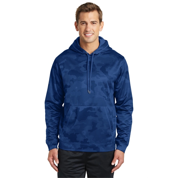 Sport-Tek Sport-Wick CamoHex Fleece Hooded Pullover. - Sport-Tek Sport-Wick CamoHex Fleece Hooded Pullover. - Image 4 of 15