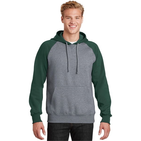 Sport-Tek Raglan Colorblock Pullover Hooded Sweatshirt. - Sport-Tek Raglan Colorblock Pullover Hooded Sweatshirt. - Image 6 of 30