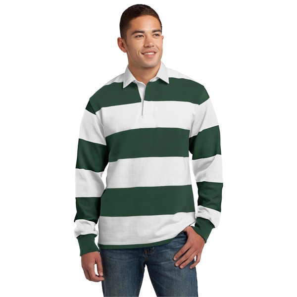 Sport-Tek Classic Long Sleeve Rugby Polo. - Sport-Tek Classic Long Sleeve Rugby Polo. - Image 2 of 25