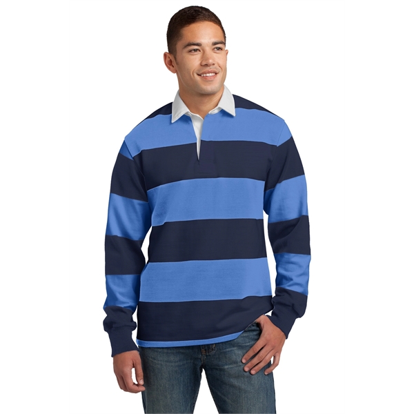 Sport-Tek Classic Long Sleeve Rugby Polo. - Sport-Tek Classic Long Sleeve Rugby Polo. - Image 5 of 25