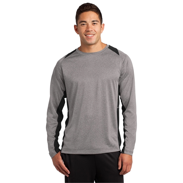 Sport-Tek Long Sleeve Heather Colorblock Contender Tee. - Sport-Tek Long Sleeve Heather Colorblock Contender Tee. - Image 0 of 40