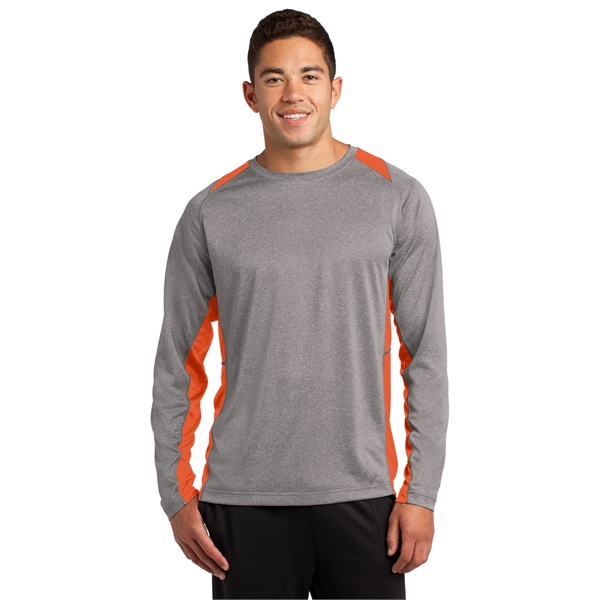 Sport-Tek Long Sleeve Heather Colorblock Contender Tee. - Sport-Tek Long Sleeve Heather Colorblock Contender Tee. - Image 6 of 40