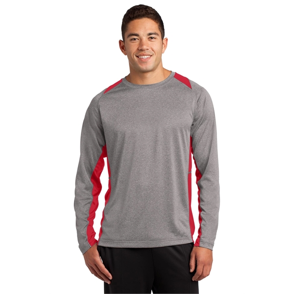 Sport-Tek Long Sleeve Heather Colorblock Contender Tee. - Sport-Tek Long Sleeve Heather Colorblock Contender Tee. - Image 26 of 40