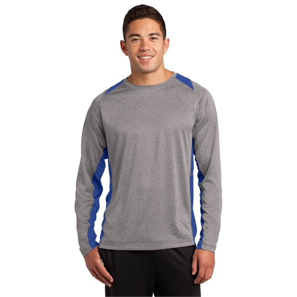 Sport-Tek Long Sleeve Heather Colorblock Contender Tee. - Sport-Tek Long Sleeve Heather Colorblock Contender Tee. - Image 31 of 40