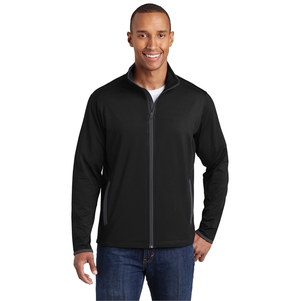 Sport-Tek Sport-Wick Stretch Contrast Full-Zip Jacket. - Sport-Tek Sport-Wick Stretch Contrast Full-Zip Jacket. - Image 1 of 30