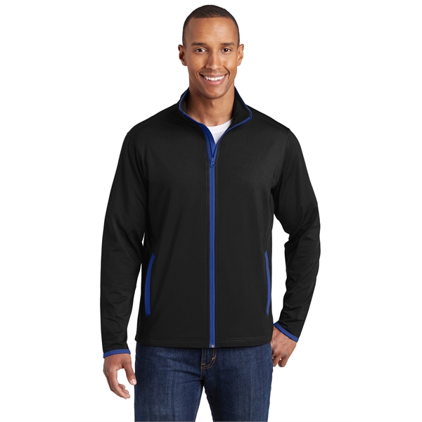 Sport-Tek Sport-Wick Stretch Contrast Full-Zip Jacket. - Sport-Tek Sport-Wick Stretch Contrast Full-Zip Jacket. - Image 7 of 30