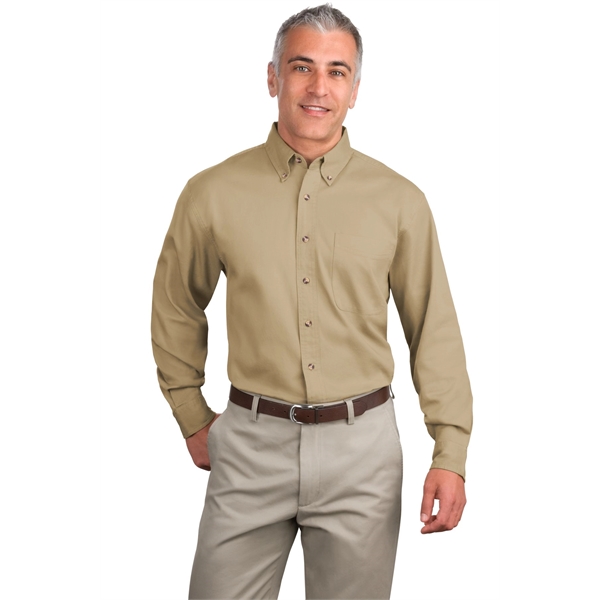 Port Authority Tall Long Sleeve Twill Shirt. - Port Authority Tall Long Sleeve Twill Shirt. - Image 4 of 39