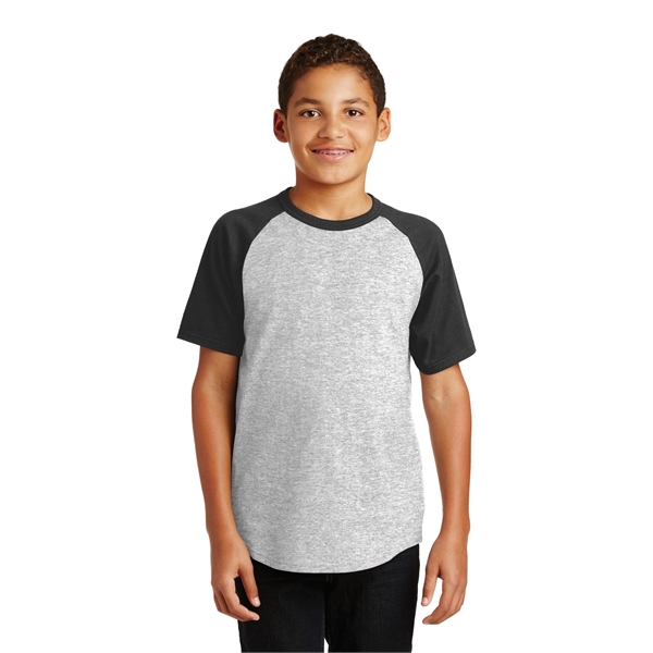 Sport-Tek Youth Short Sleeve Colorblock Raglan Jersey. - Sport-Tek Youth Short Sleeve Colorblock Raglan Jersey. - Image 1 of 30