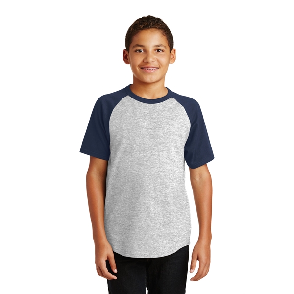 Sport-Tek Youth Short Sleeve Colorblock Raglan Jersey. - Sport-Tek Youth Short Sleeve Colorblock Raglan Jersey. - Image 4 of 30