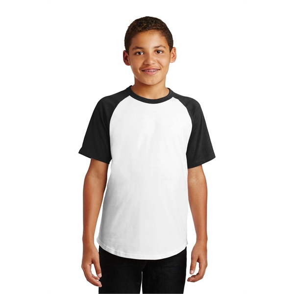 Sport-Tek Youth Short Sleeve Colorblock Raglan Jersey. - Sport-Tek Youth Short Sleeve Colorblock Raglan Jersey. - Image 7 of 30