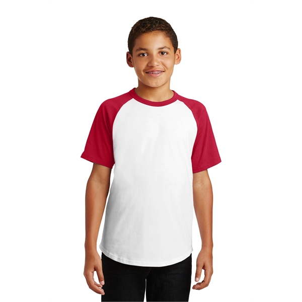 Sport-Tek Youth Short Sleeve Colorblock Raglan Jersey. - Sport-Tek Youth Short Sleeve Colorblock Raglan Jersey. - Image 13 of 30