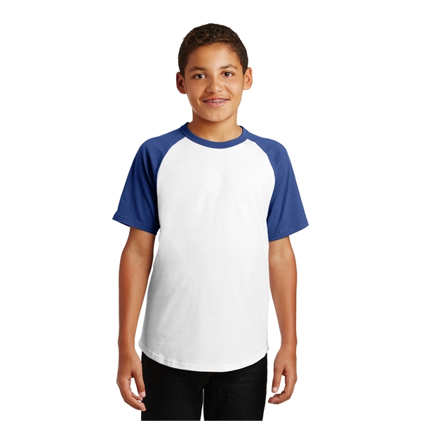 Sport-Tek Youth Short Sleeve Colorblock Raglan Jersey. - Sport-Tek Youth Short Sleeve Colorblock Raglan Jersey. - Image 16 of 30