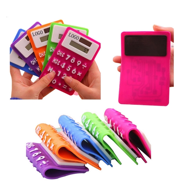 Flexible Silicone Solar Powered Calculator - Flexible Silicone Solar Powered Calculator - Image 0 of 0