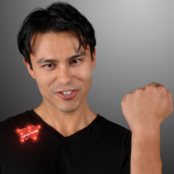 Flashing Dice LED Pin Blinkies - Flashing Dice LED Pin Blinkies - Image 1 of 2