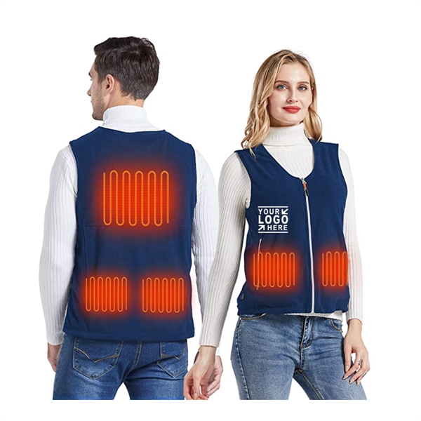 USB Unisex Polar Fleece Heated Vest - USB Unisex Polar Fleece Heated Vest - Image 0 of 7