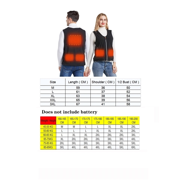 USB Unisex Polar Fleece Heated Vest - USB Unisex Polar Fleece Heated Vest - Image 6 of 7
