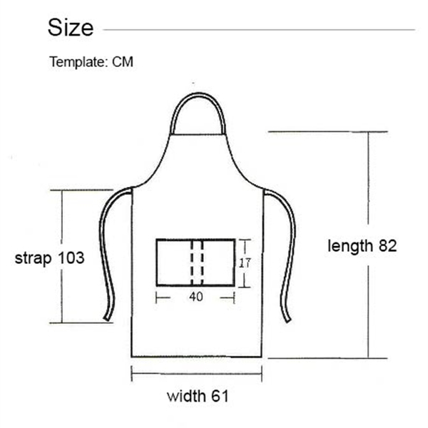 13 oz. Thick Canvas Kitchen Apron w/ 2 Pockets, Antifouling