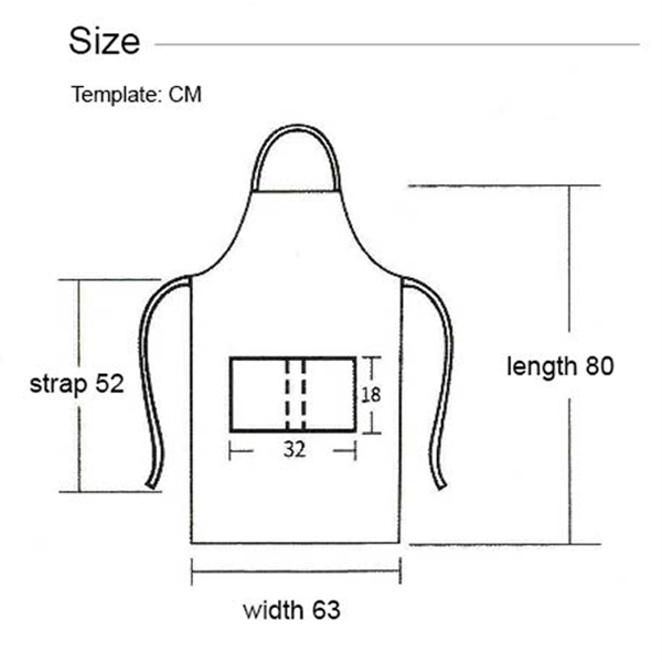 Serge Kitchen Aprons w/ Adjustable Straps & 2 front pockets