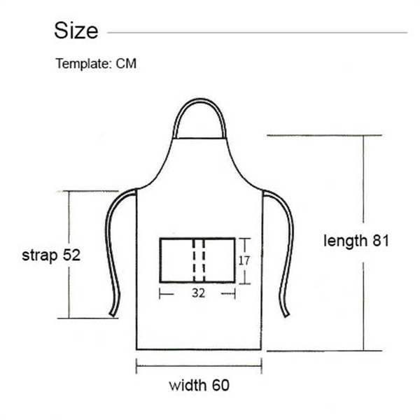 12 oz. 100% Cotton Waterproof Kitchen Apron w/ 2 Pockets - 12 oz. 100% Cotton Waterproof Kitchen Apron w/ 2 Pockets - Image 2 of 10