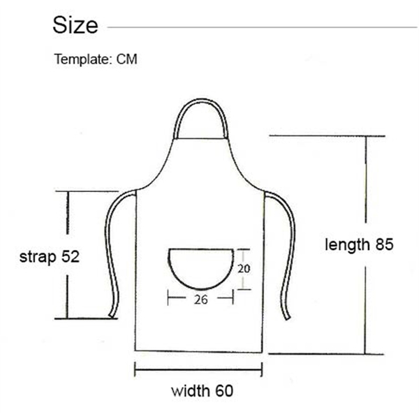 12 oz. Double frock Kitchen Apron w/ Contrast strap & Pocket