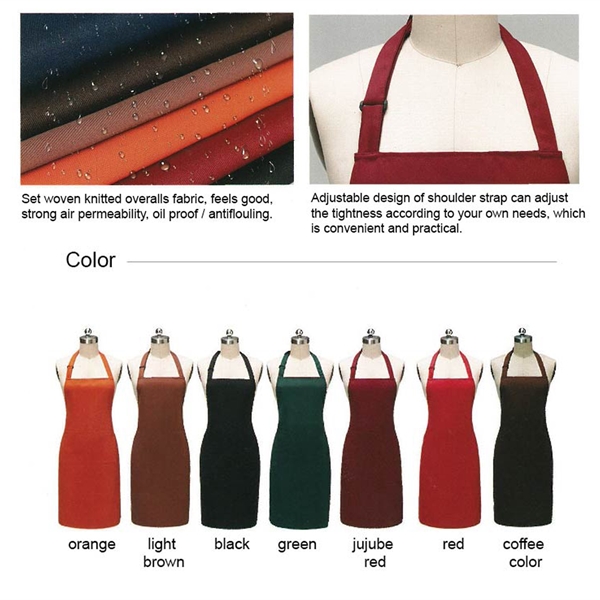 12 oz. Waterproof Woven knitted Kitchen Aprons w/ 2 Pockets - 12 oz. Waterproof Woven knitted Kitchen Aprons w/ 2 Pockets - Image 2 of 8