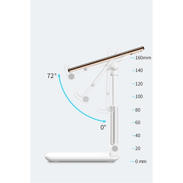 Adjustable Angle Height Desk Holder Stand for Phone & Pad - Adjustable Angle Height Desk Holder Stand for Phone & Pad - Image 2 of 5