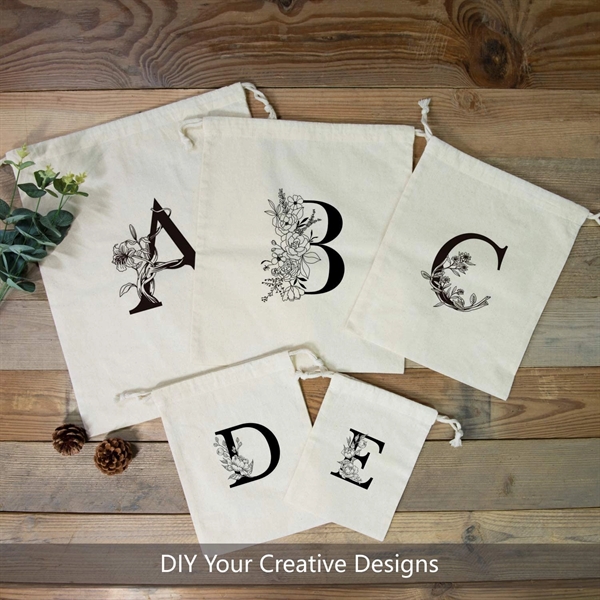 Muslin Reusable Produce Drawstrings Bags 6''x8'' inch - Muslin Reusable Produce Drawstrings Bags 6''x8'' inch - Image 6 of 7