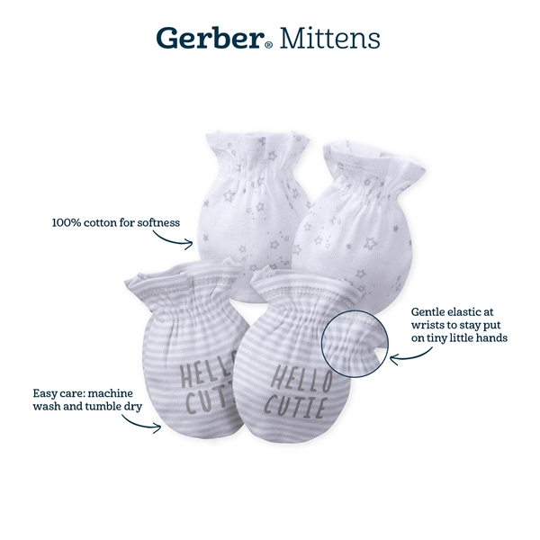 8-Pack Baby No-Scratch Mittens - 8-Pack Baby No-Scratch Mittens - Image 4 of 4